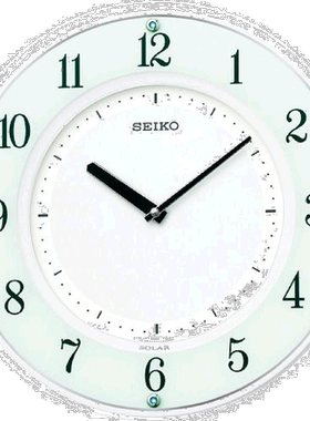 【日本直邮】Seiko Clock 掛鐘 SOLAR+ SF505W 白色 直徑31.5cm