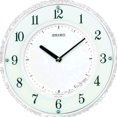 【日本直邮】Seiko Clock 掛鐘 SOLAR+ SF505W 白色 直徑31.5cm