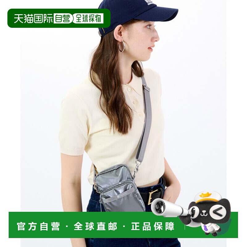 日本直邮MINI PHONE BAG 枪金属灰闪光小包斜挎包单肩包手提包