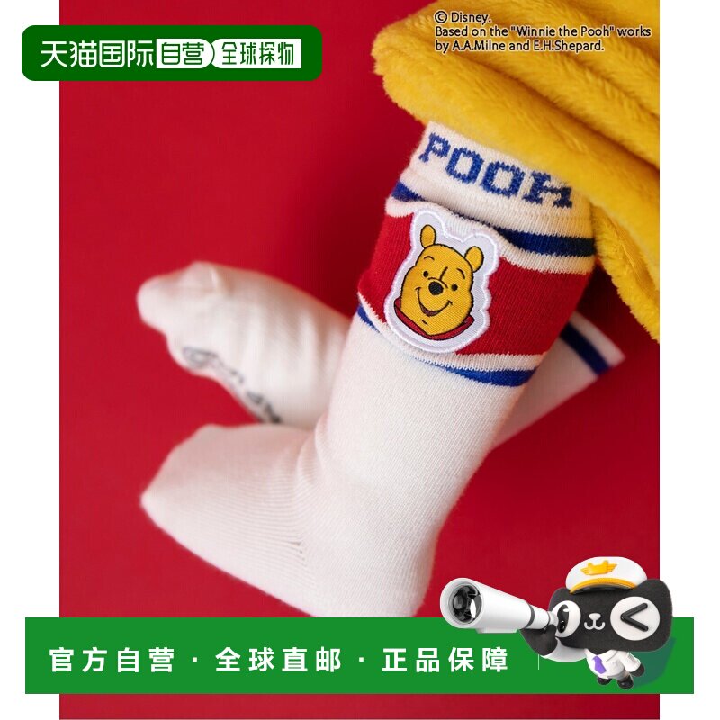 日本直邮迪士尼角色 小熊维尼 婴儿高筒袜袜子连裤袜防滑