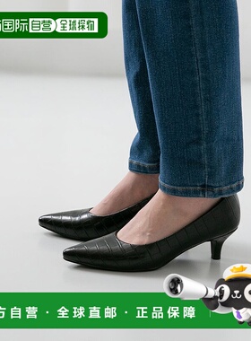 日本直邮Menue 中跟女式浅口鞋 ME8623BW02032 黑色高跟鞋单鞋