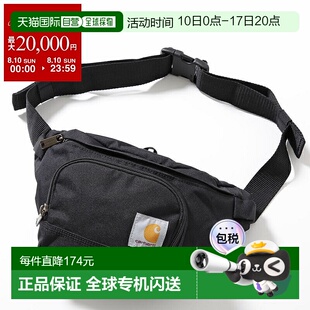 日本直邮Carhartt 腰包 CB0401男士腰包腰包斜挎包涤纶防水黑色