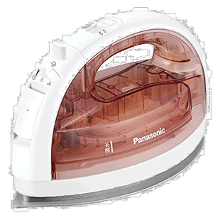 【日本直邮】Panasonic松下 无绳蒸汽W头熨斗 粉米色NI-WL406-P