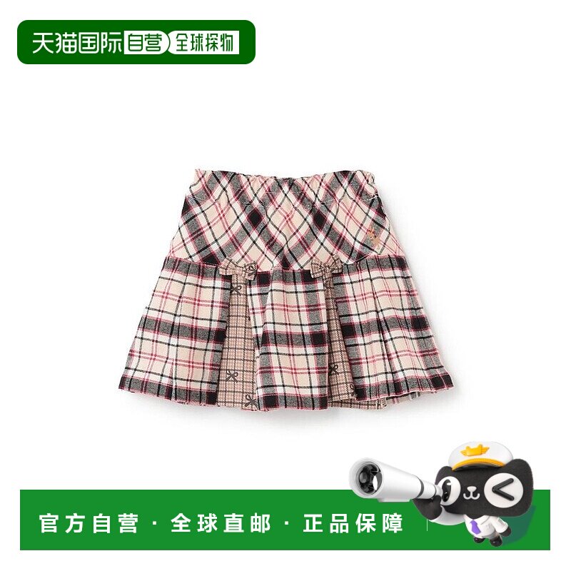 日本直邮日潮 KP 秋冬百搭耐穿 格纹百褶裙裤 2153115