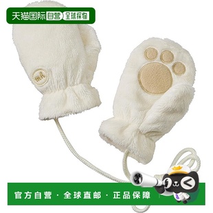 【日本直邮】MikiHouse 婴儿连线手套 白×黄 43-7601 均码