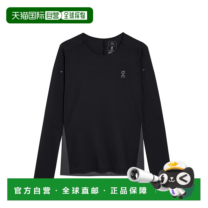 日潮跑腿ON昂跑 女士高性能长袖T恤 Black | Eclipse L 1we1032
