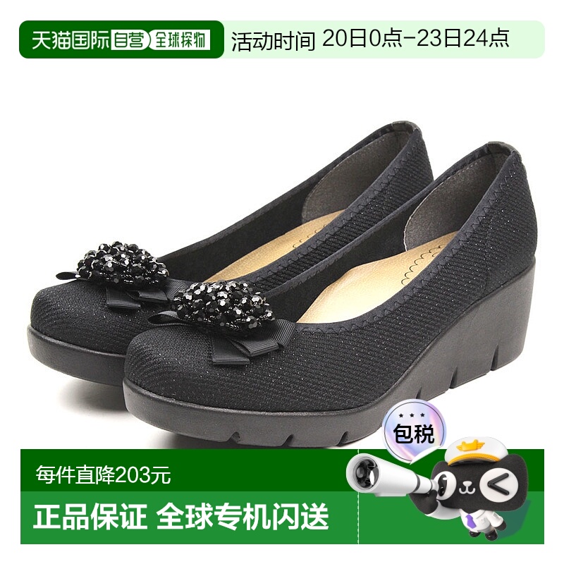 日本直邮高跟鞋系带坡跟 FIRST CONTACT女士 鞋跟6CM 39603 396