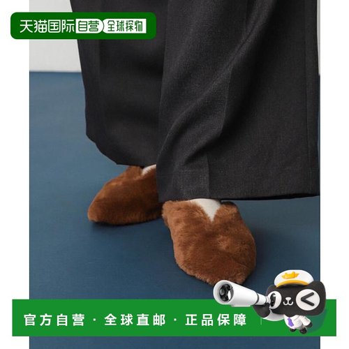 1h可退 日本直邮官方授权 SENSE OF PLACE 尖头毛绒穆勒鞋
