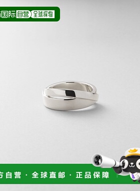 1h可退 日本直邮COCOSHNIK 女士 SV925银镀层十字平面对戒 设计感