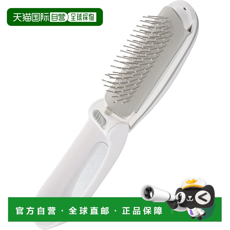 【日本直邮】欧姆电机 振动负离子折叠电动美发梳 HB-TB1178W 白