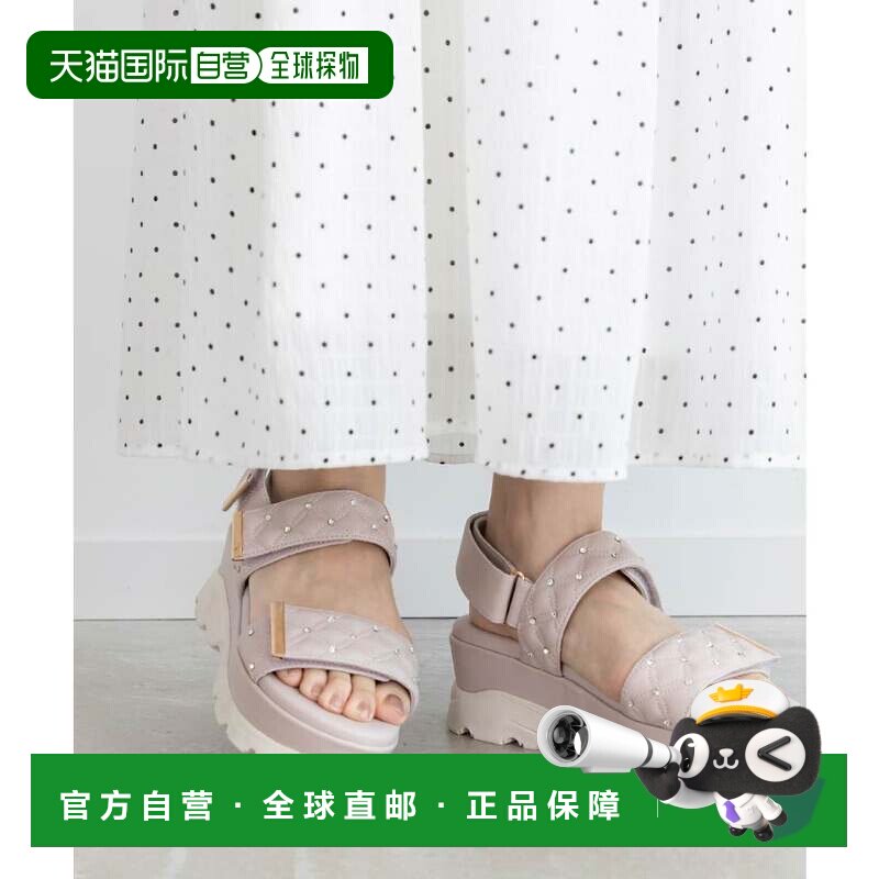 日本直邮RANDA 珠宝装饰绗缝运动凉鞋 紫色