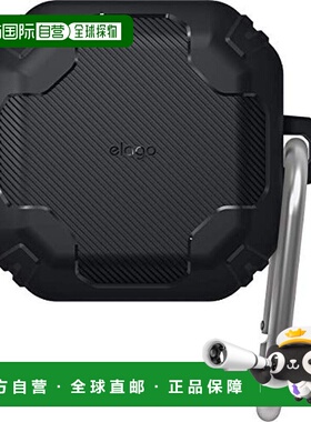 【日本直邮】elago Galaxy无线蓝牙耳机带吊环加厚保护盒黑色