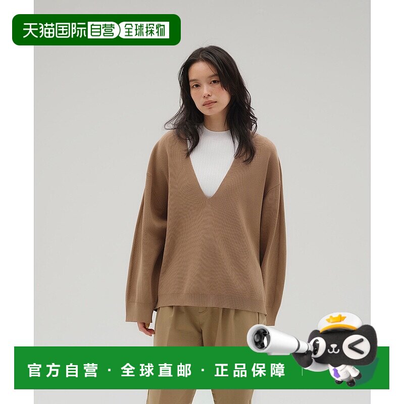 1h可退 日本直邮New Balance女士休闲宽松V领针织衫 AWT45002DLC,