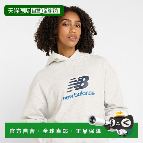 日本直邮New Balance Athletics 女士毛圈布Logo连帽卫衣 WT51501