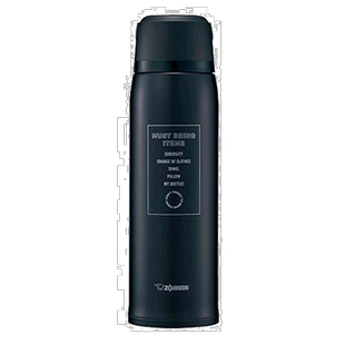 【日本直邮】Zojirushi象印保温杯黑色不锈钢字母印花便携1.03L