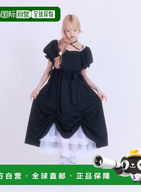 1h可退 日本直邮FickleBebe 女装 泡泡袖蝴蝶结夏季连衣裙 IG351X