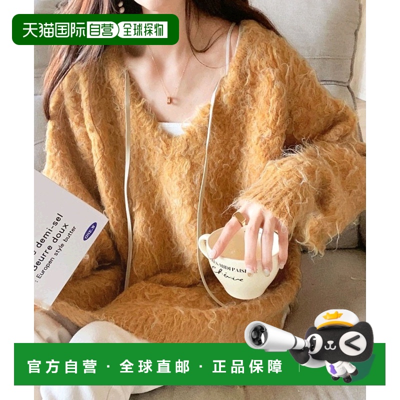 1h可退 日本直邮Classical Elf 女士貴族式起毛V领套头衫 2way穿