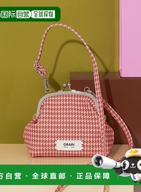 1h可退 日本直邮GRAIN 女装 复古风印花圆筒挎包 2WAY可拆卸肩带