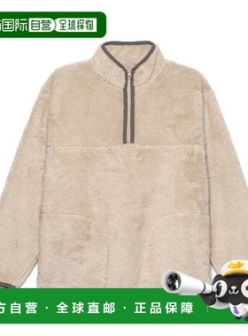 日本直邮Healthknit 夏尔巴羊毛半拉链夹克长袖 55004 米色摩卡黑