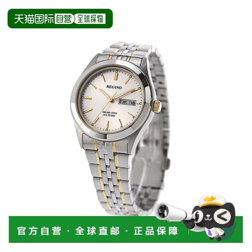 日本直邮Citizen西铁城REGUNO男女同款银x金手表圆形指针式