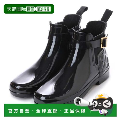 日本直邮Refined Gloss Quilt Chelsea 切尔西靴 黑色雨靴