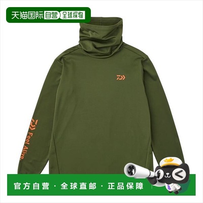 日本直邮Daiwa Wear DE-9325 弹力衬衫高领橄榄绿L码