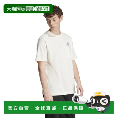 日本直邮adidas 休闲印花半袖口袋T恤 [KPR57-JM0374] 男士T恤