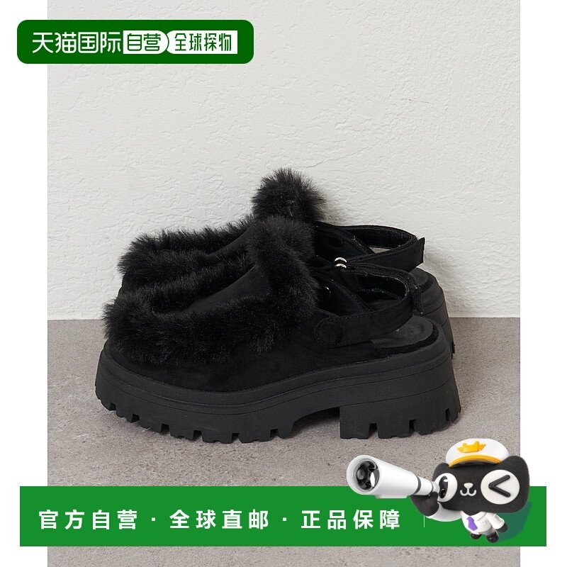 1h可退 日本直邮Ray Cassin 女士 厚底穆勒鞋 麂皮拼毛感设计 RCN