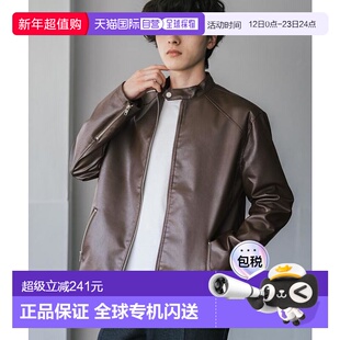 1h可退 日本直邮Rocky Monroe PU皮单排拉链骑士夹克