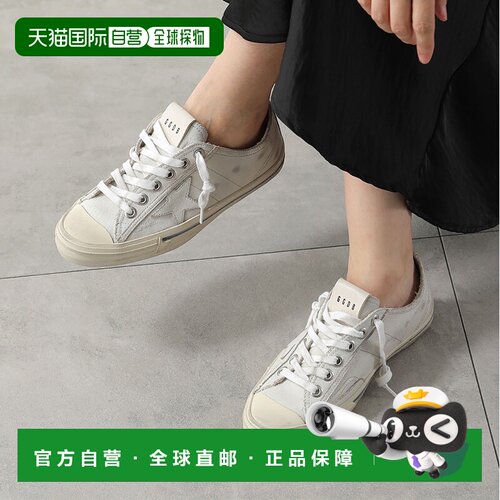 日本直邮GOLDEN GOOSE V-Star 女士低帮皮革运动鞋 GWF00129 F000
