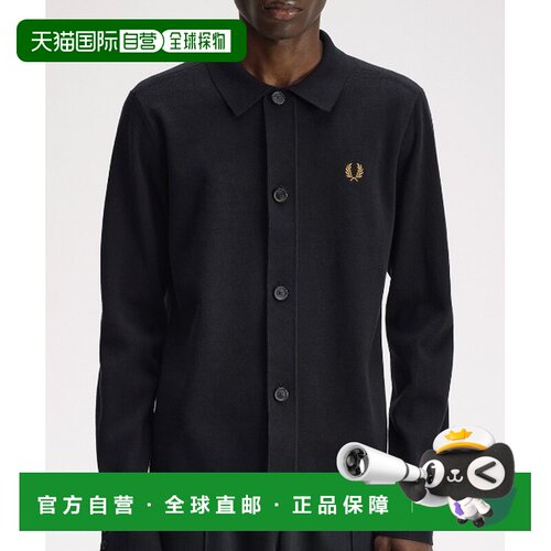 日本直邮FRED PERRY 男女同款 全棉针织衬衫式开【付后1h可退】