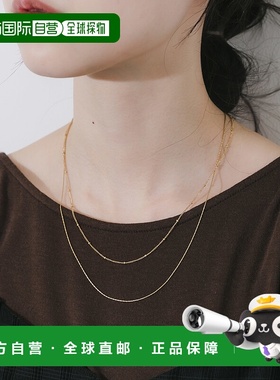 1h可退 日本直邮SMELLY 女士 细腻金色 纤细链条叠戴项链 SMA62PC