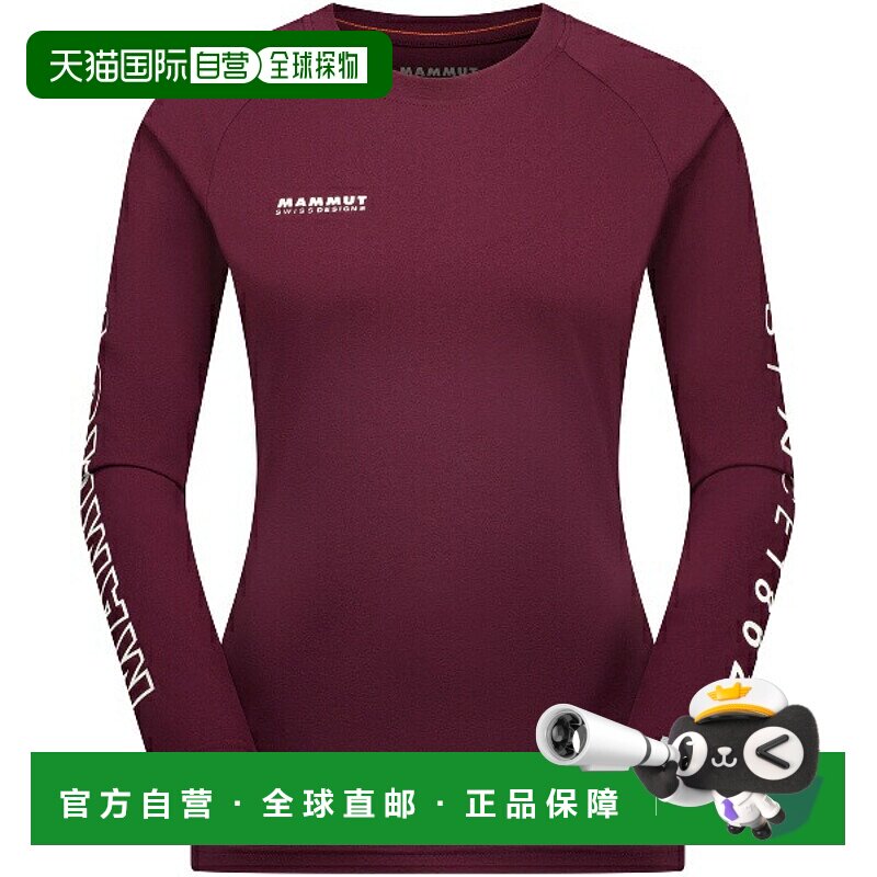 日本直邮MAMMUT QD 标志印花长袖T恤 AF 女士户外长袖T恤 1016010