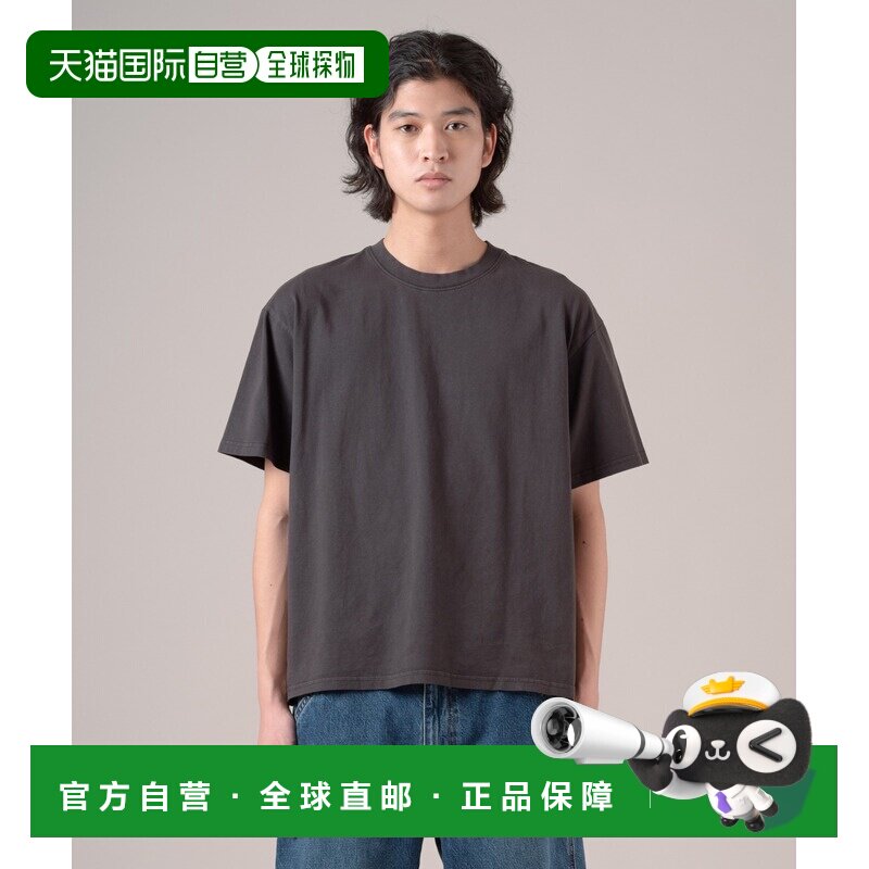 1h可退 日本直邮Levi's 男装 宽松版型 短款短袖T恤 半身裁切设计