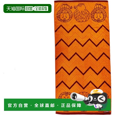 【日本直邮】丸真 LISA LARSON 狮子 人字纹浴巾 北欧时尚品牌 大
