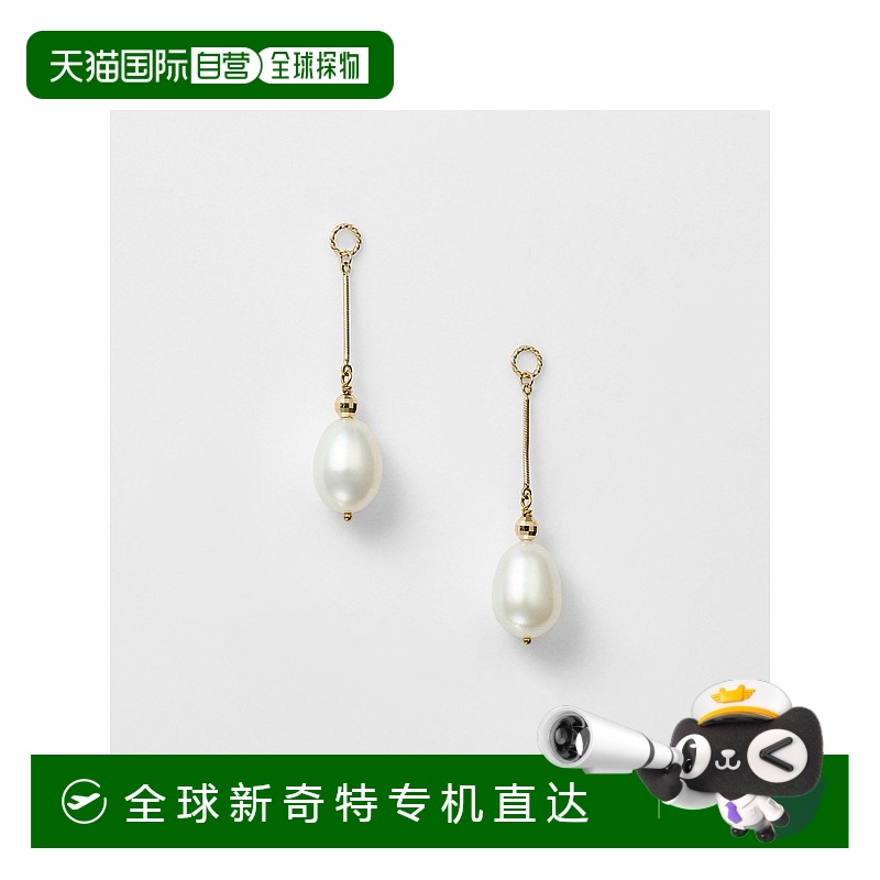 日本直邮日潮 agete 阿卡朵K10珍珠耳环吊坠饰品