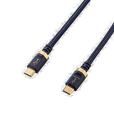 【日本直邮】宜丽客microB-microB(OTG)数据线/USB2.0/0.8m