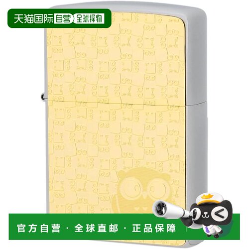 【日本直邮】Zippo 猫头鹰金属贴片镀金打火机 2MP-猫头鹰