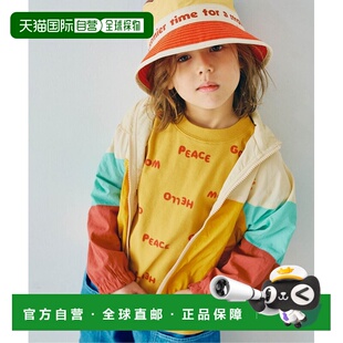 半拉链设计 T恤 日本直邮p.premier儿童宽松全棉印花长袖 1h可退