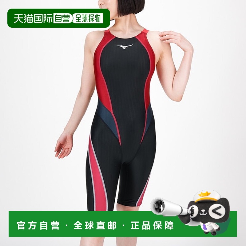 日本直邮MIZUNO 竞技游泳半身套装蕾丝露背女士游泳 Stream Ace N