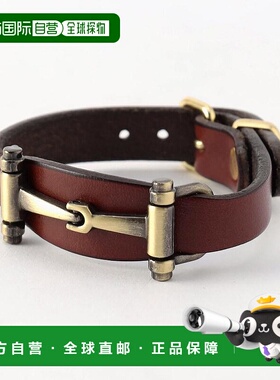 1h可退 日本直邮TORY LEATHER 女士 牛皮革 马衔扣饰 手镯 118819