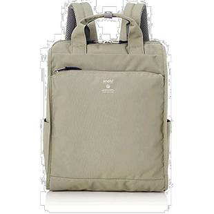 【日本直邮】Anello阿耐洛 女款双肩背包电脑包 灰米色 GTM0171