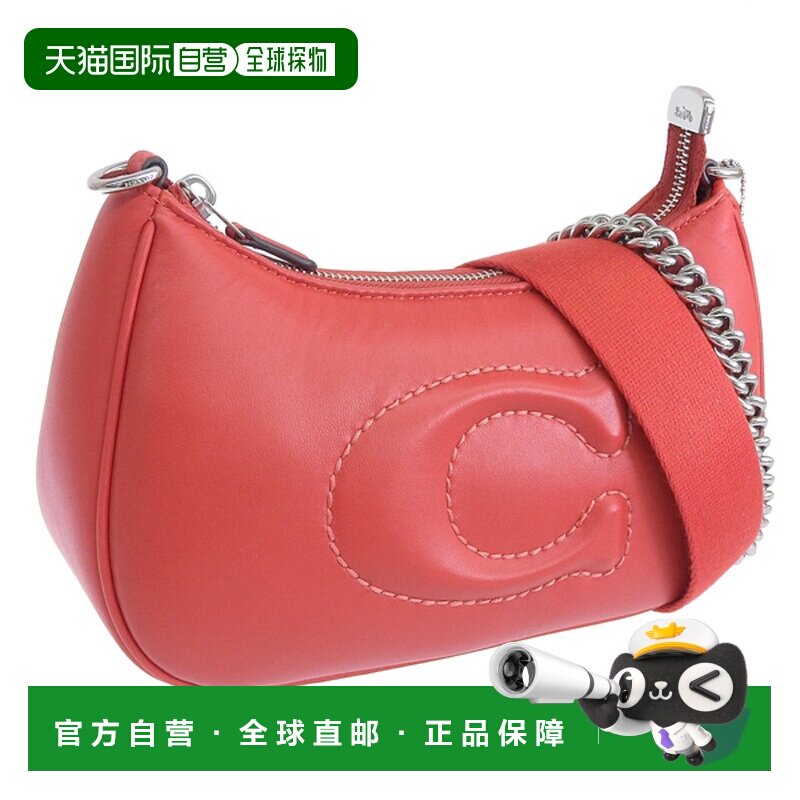 日本直邮Coach蔻驰女包包女士单肩包Outlet皮革红色CQLTTERISBCHN