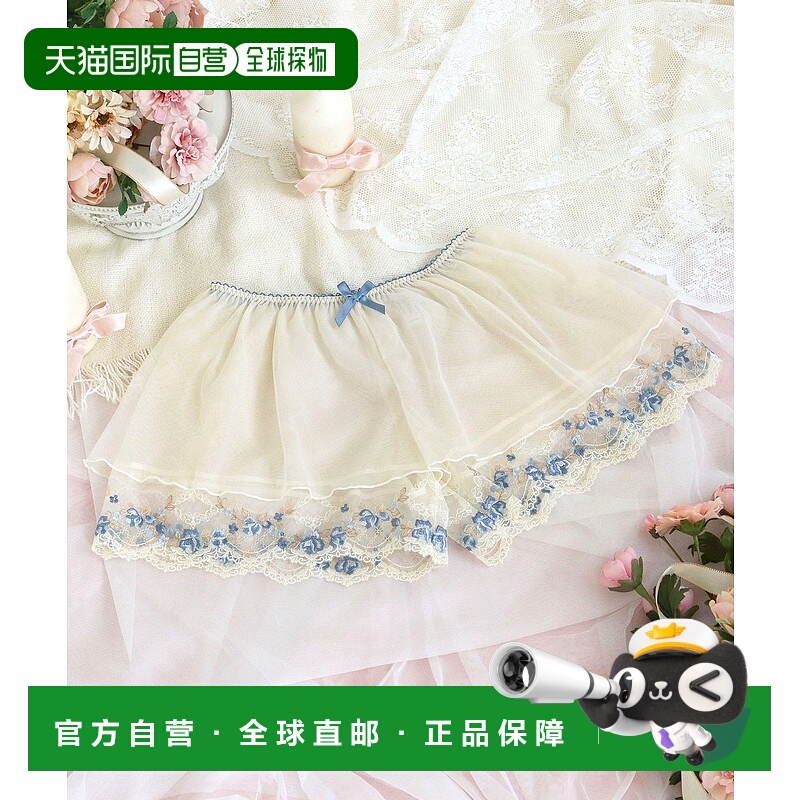 1h可退 日本直邮Risa Magli 女装 蕾丝拼接 双层网纱 Tap短裤 N05