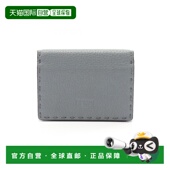 日本直邮中古Fendi芬迪女A级95新card case卡包牛皮卡包蓝色