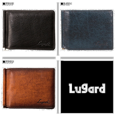 日本直邮Lugard Aoki 包 G3 钱包双折钱夹男士 G3 钱包海军 5209