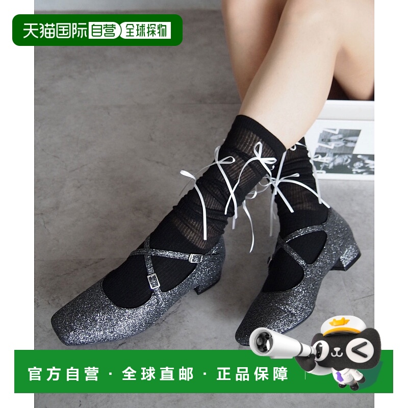 1h可退 日本直邮Vivian 女士长款缎带透视高筒袜 V0001SK