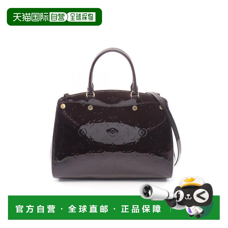 日本直邮中古LV路易威登女包A级95新BlairMM红色漆皮手提包单肩包