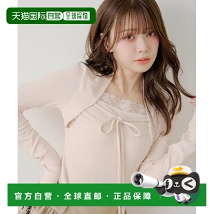 1h可退 日本直邮Chico 女装 蕾丝叠穿式短外套风上衣 CHZ1061106A