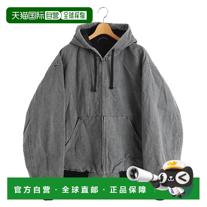 1h可退 日本直邮Kaptain Sunshine男装宽松棉麻连帽夹克半拉链保